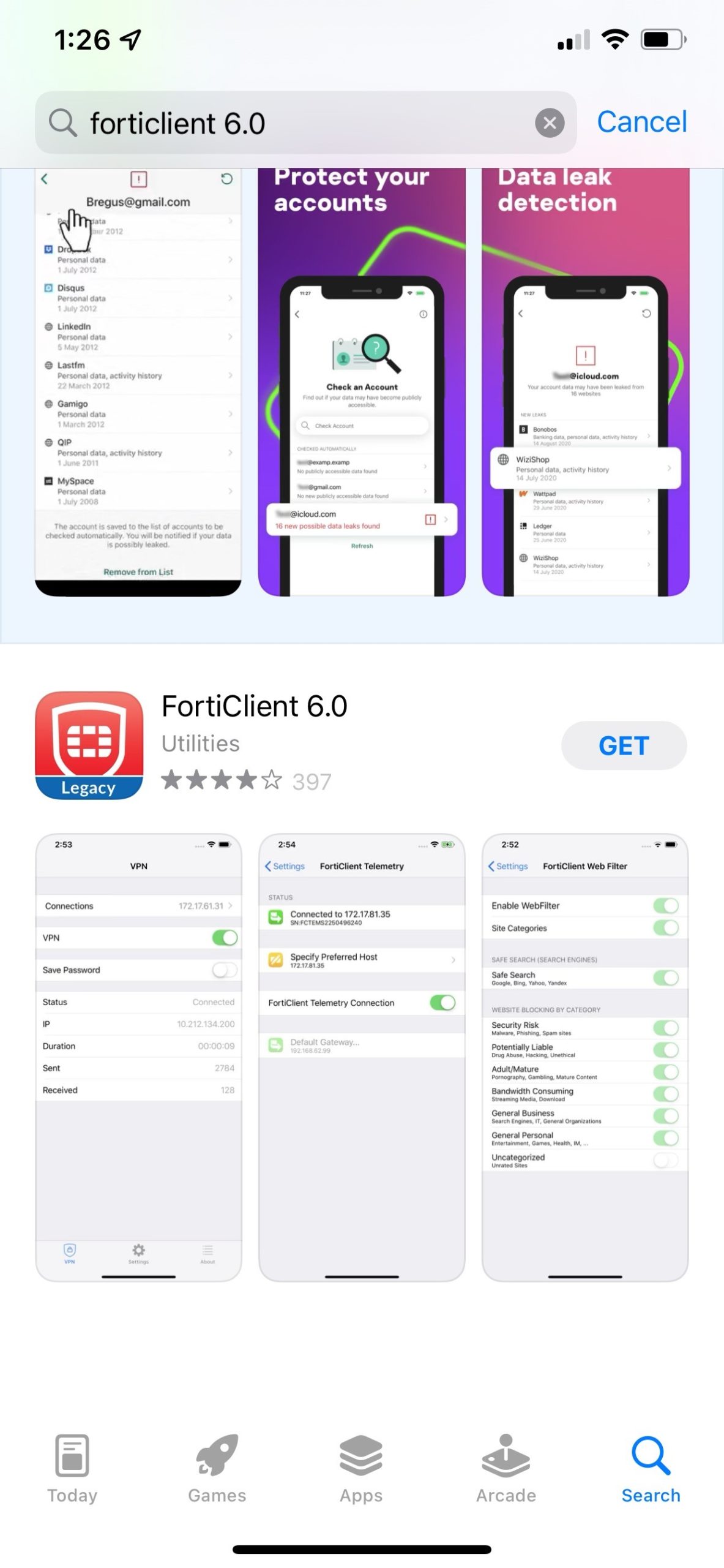 VPN 7 na App Store